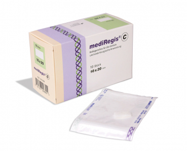 mediregis® porcine Kollagenvliese 20 Stück, 10x20 mm
